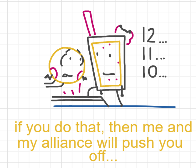 A panel from What's The Point, episode five of the Board Boards object show by Furretwalk/WalkingFurret.